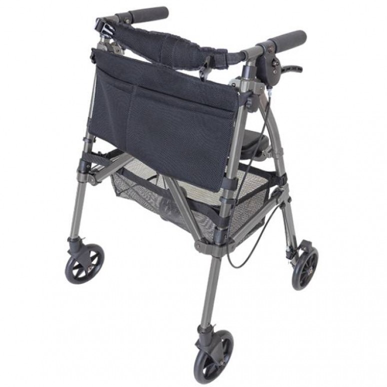 Able2 EZ Fold N Go Rollator (Black/Walnut)